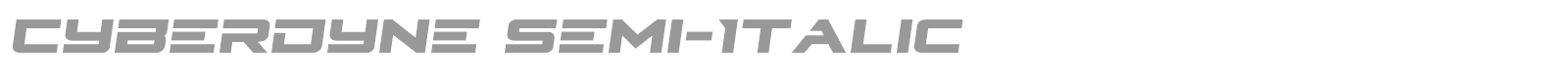 Cyberdyne Expanded Italic font preview