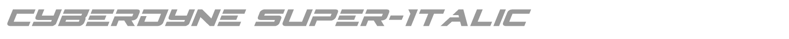Cyberdyne Expanded Italic font preview