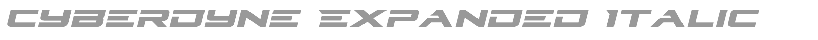Cyberdyne Expanded Italic font preview