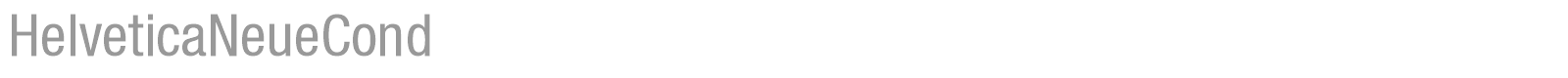 HelveticaNeueCond font preview