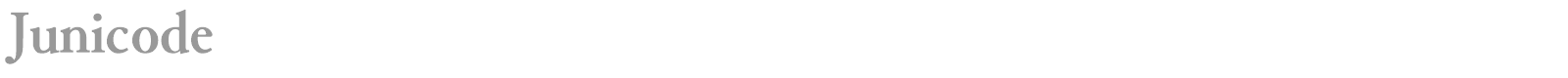 Junicode font preview
