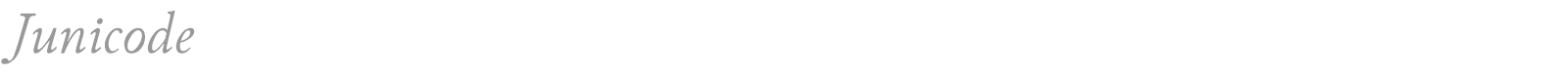Junicode font preview