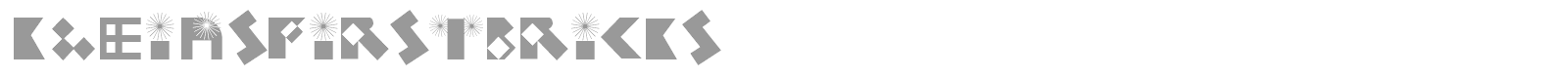 KleinsFirstBricks font preview
