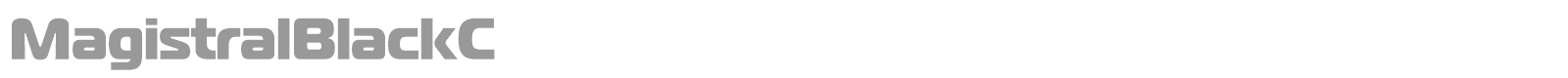 MagistralBlackC font preview