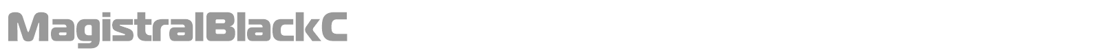 MagistralBlackC font preview