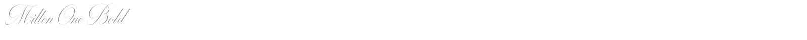 Milton One font preview