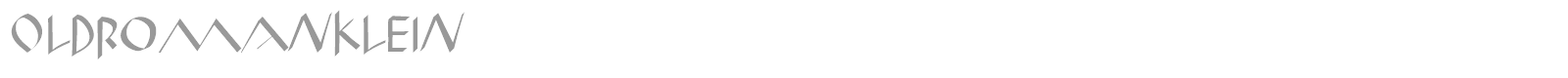 OldRomanKlein font preview