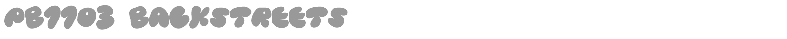 PB1103 BACKSTREETS font preview