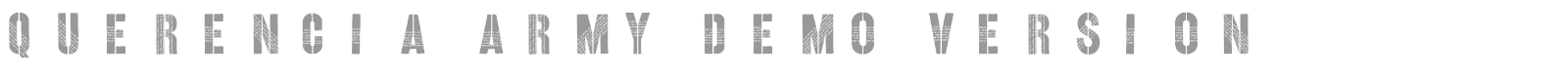Querencia Army DEMO VERSION font preview