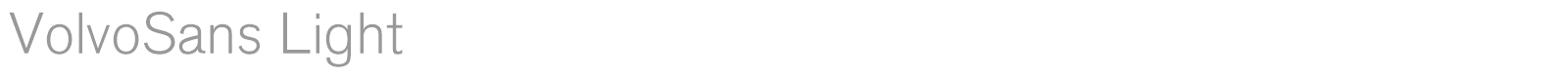 VolvoSans font preview