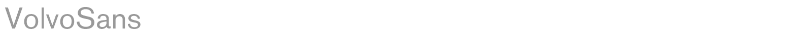 VolvoSans font preview