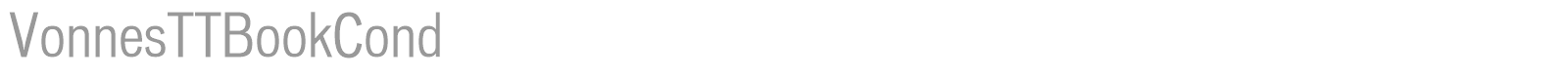 Vonnes font preview
