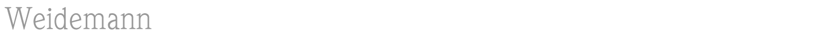 Weidemann font preview