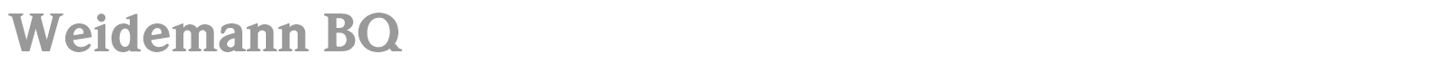 Weidemann font preview