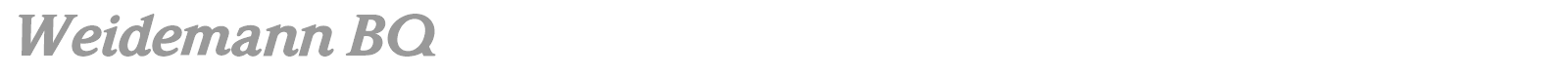 Weidemann font preview