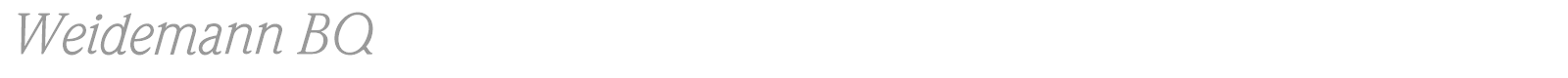 Weidemann font preview