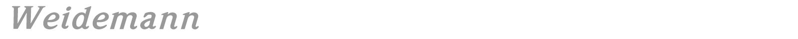 Weidemann font preview