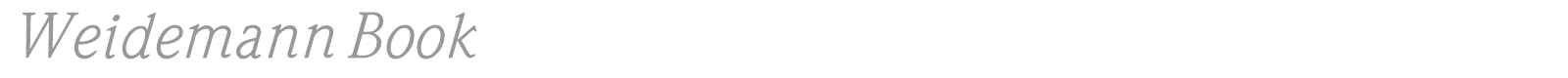 Weidemann font preview