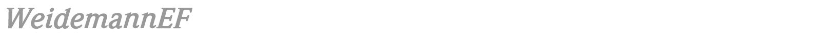 Weidemann font preview