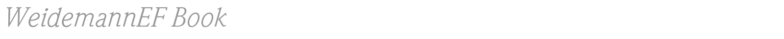 Weidemann font preview