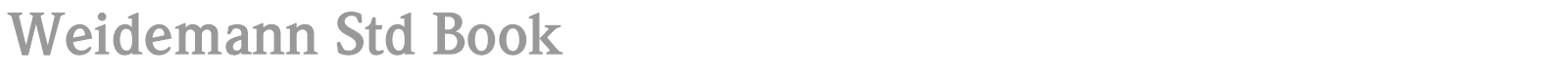 Weidemann font preview