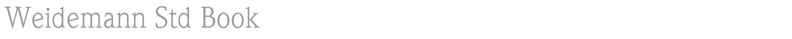 Weidemann font preview