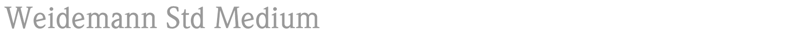 Weidemann font preview