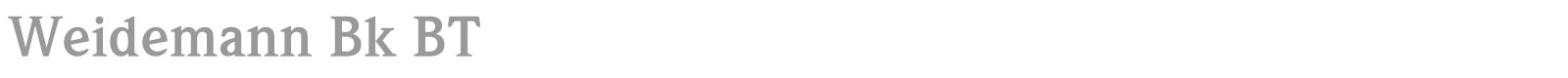 Weidemann font preview
