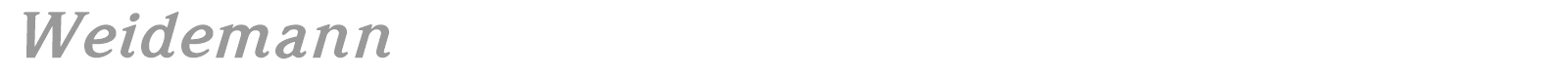 Weidemann font preview