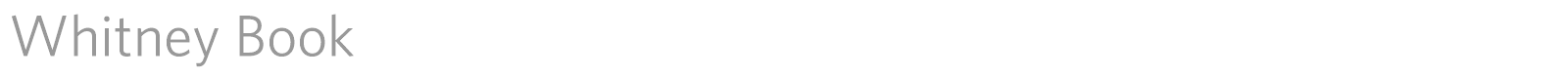 Whitney font preview