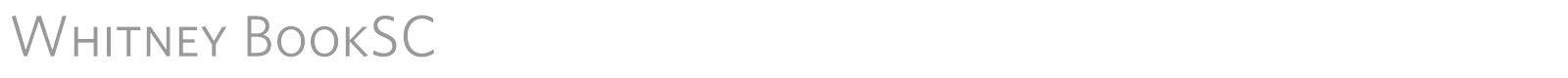 Whitney font preview