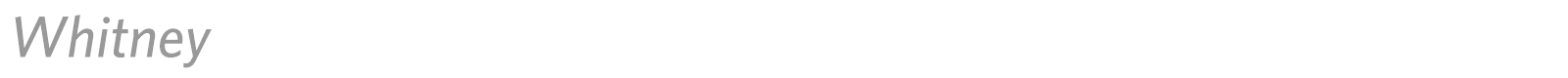 Whitney font preview