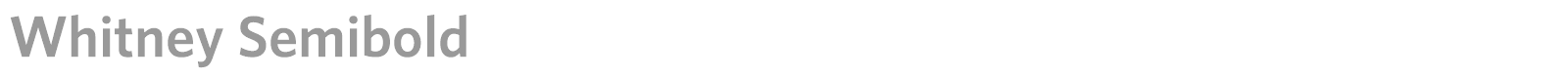 Whitney font preview
