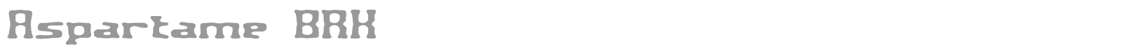 Aspartame font preview