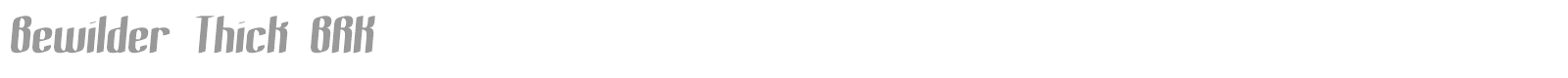 Bewilder font preview