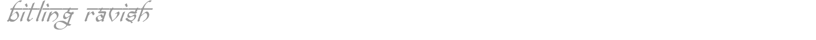 bitling ravish font preview