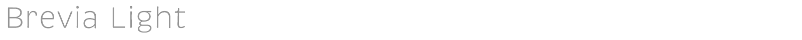 Brevia Light font preview