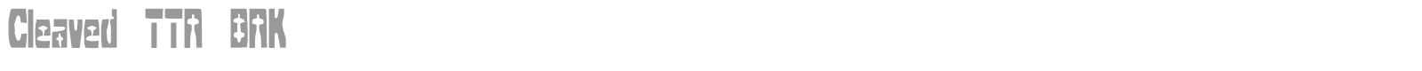 Cleaved font preview