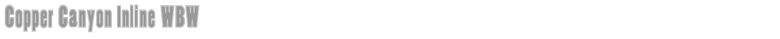 Copper Canyon Inline font preview