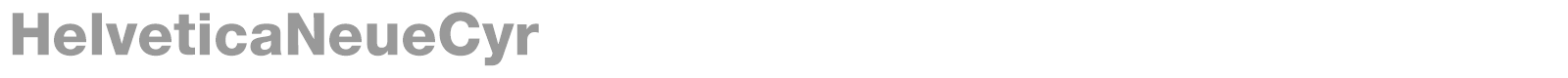 HelveticaNeueCyr font preview