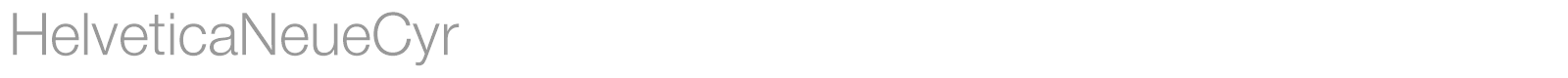 HelveticaNeueCyr font preview