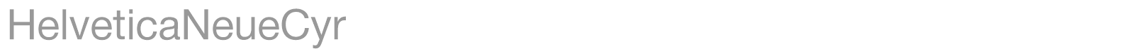 HelveticaNeueCyr font preview