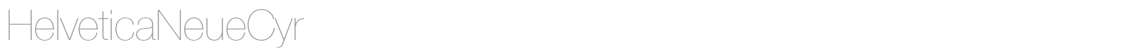 HelveticaNeueCyr font preview