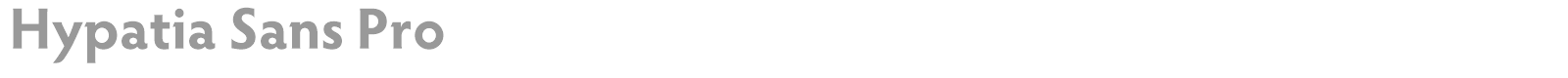 Hypatia Sans Pro font preview