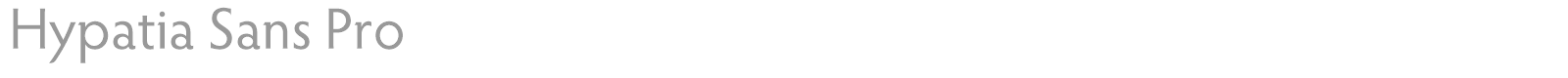 Hypatia Sans Pro font preview