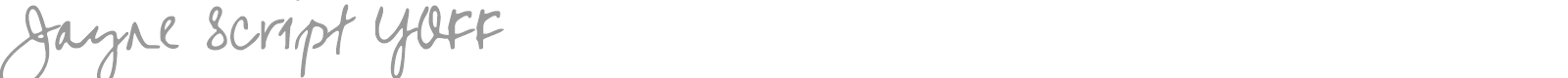 Jayne Script YOFF font preview