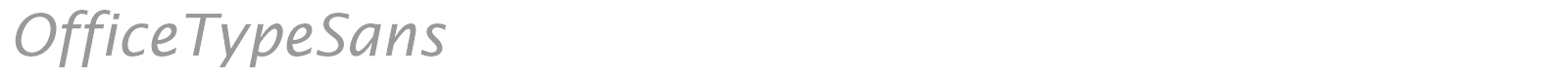 OfficeTypeSans font preview