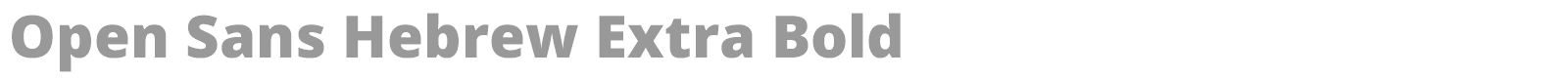 Open Sans Hebrew font preview