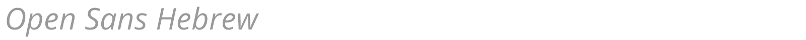 Open Sans Hebrew font preview
