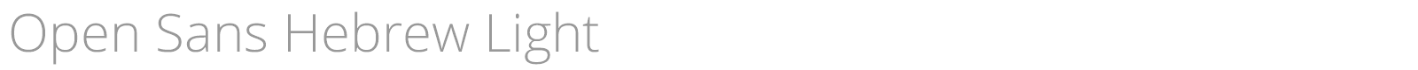 Open Sans Hebrew font preview